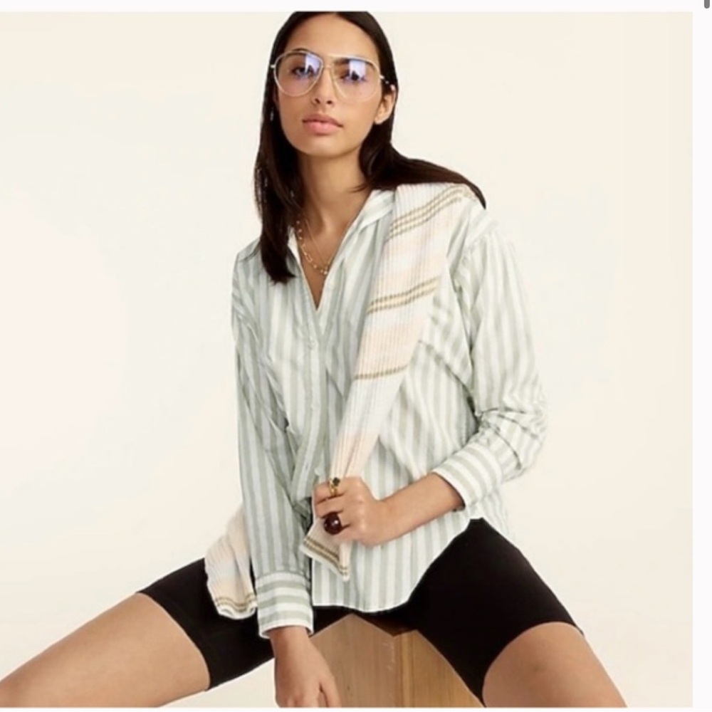 Jcrew Bold Striped Relaxed Fit Blouse